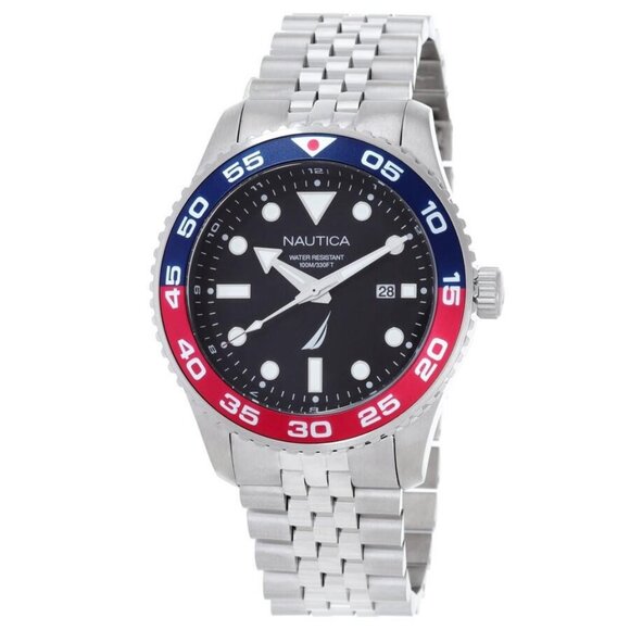 FX04630B NWT Nautica Fashion Men's Quartz Steel Authentic Watch - Picture 1 of 3